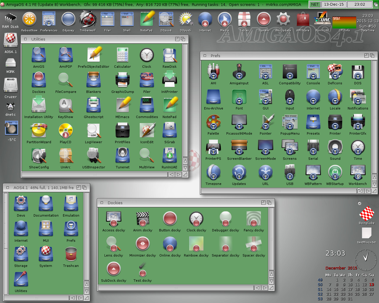 Green grey Workbench-AmigaOS 4.1 FE-Update 8